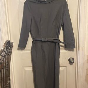 Chic Long Sleeve Gray Dress